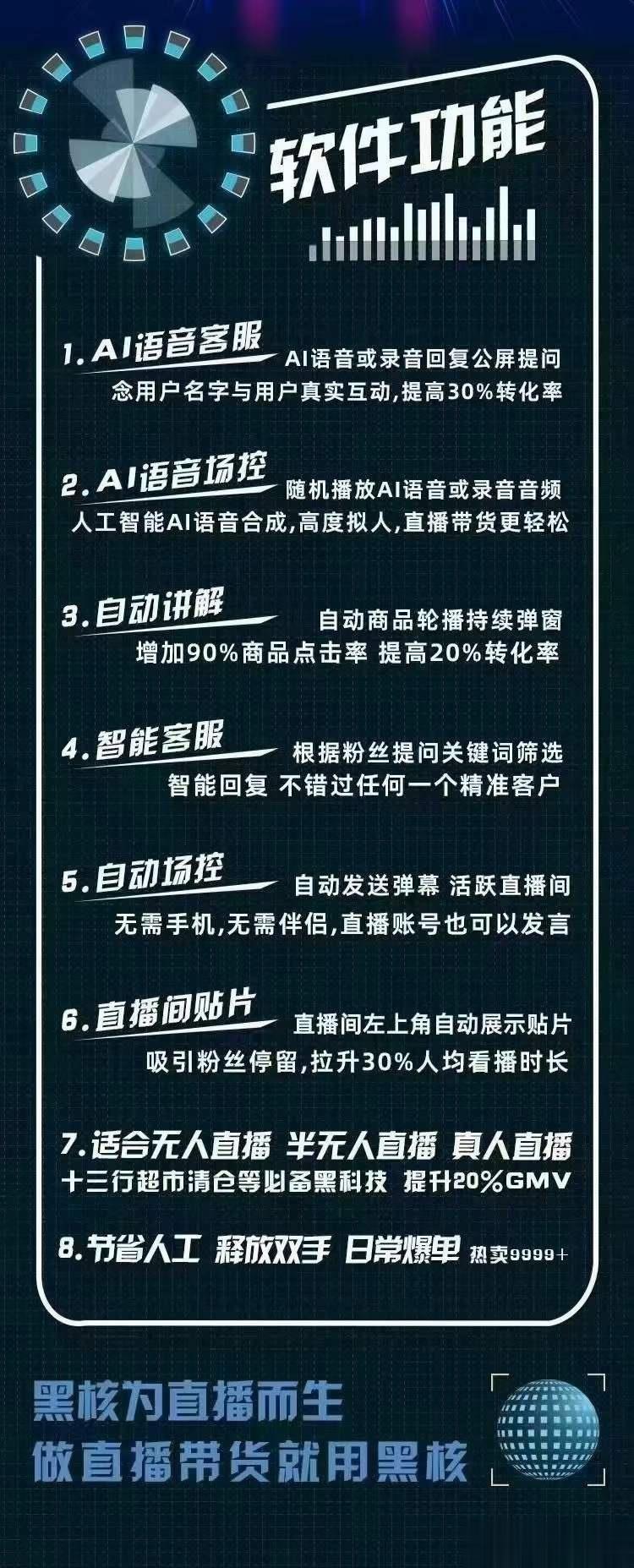 （4733期）【高端精品】外面收费998的黑核AI爆单助手，直播场控必备【永久版脚本】